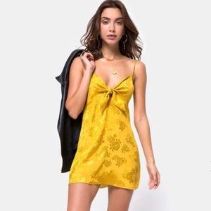 Princess Polly - Motel - Gold/Yellow Mini Dress